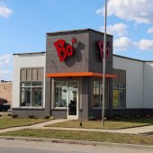 The exterior of the new Bojangles Chicken & Biscuits restaurant in Pelham.