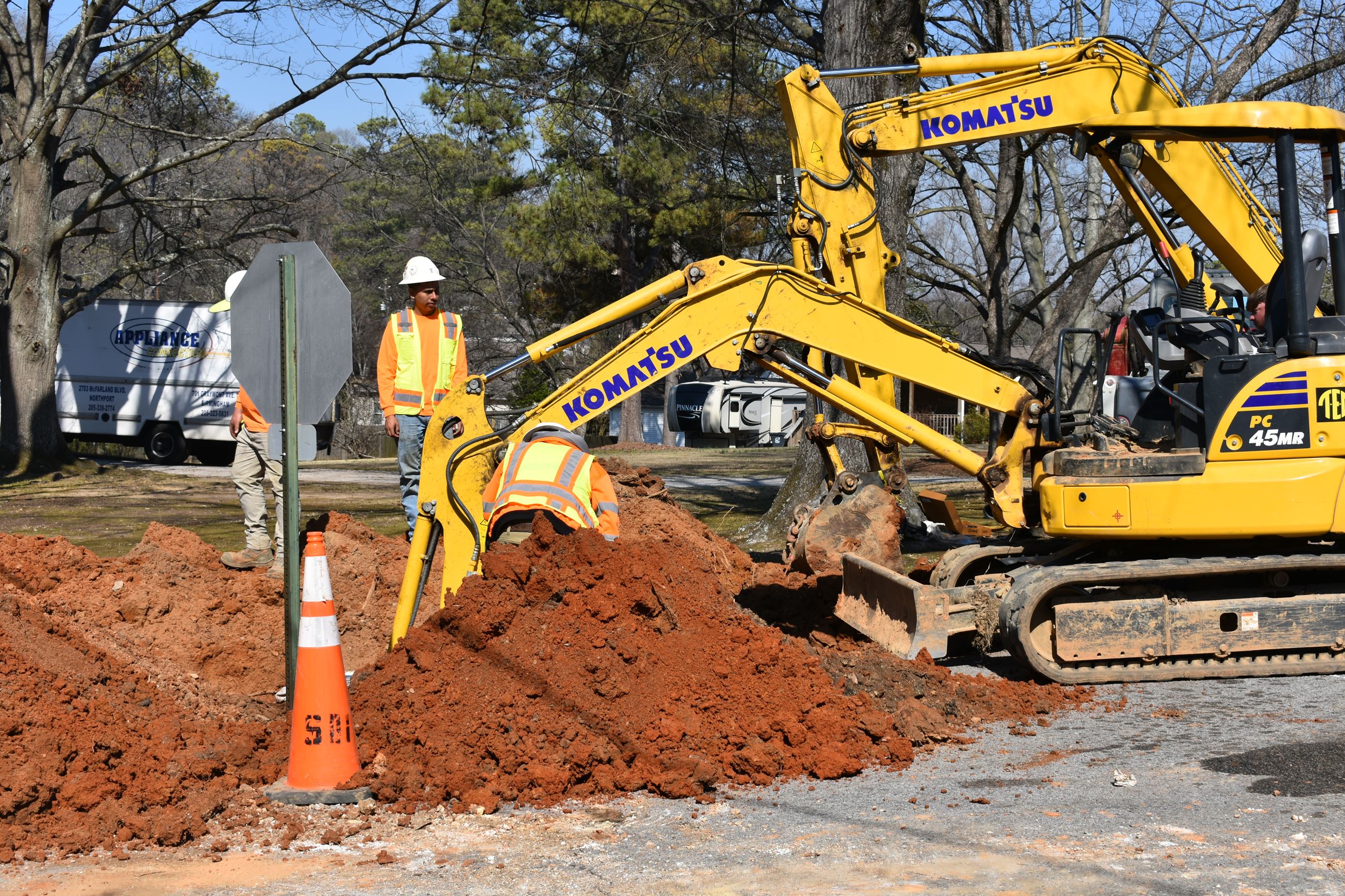 King Valley Drive water main replacement work