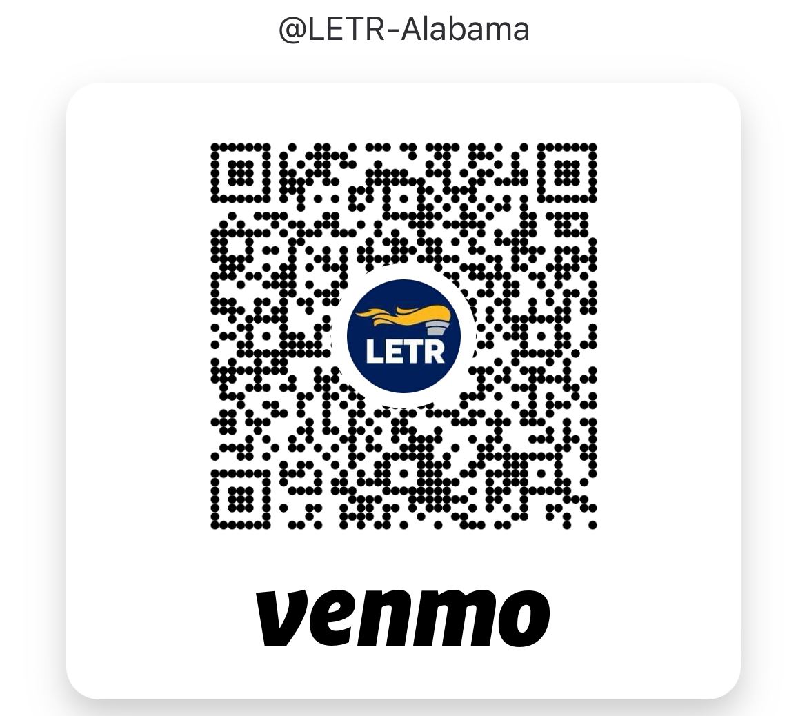 LETR Alabama Venmo QR Code